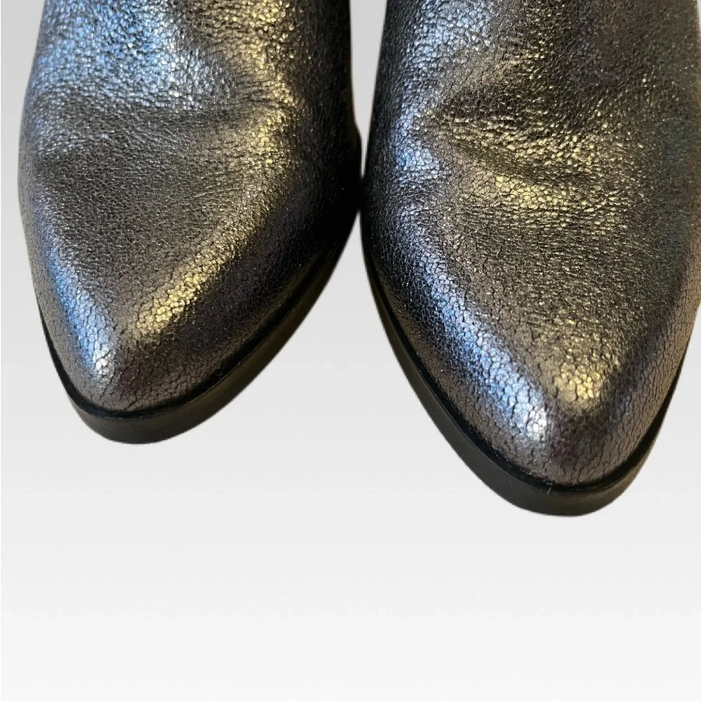 Ivanka Trump Shimmering Silver Ankle Booties size 7.5